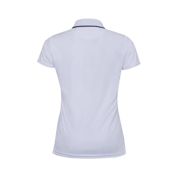 White Dry Fit Premium Short Sleeve Polo Shirt For Women